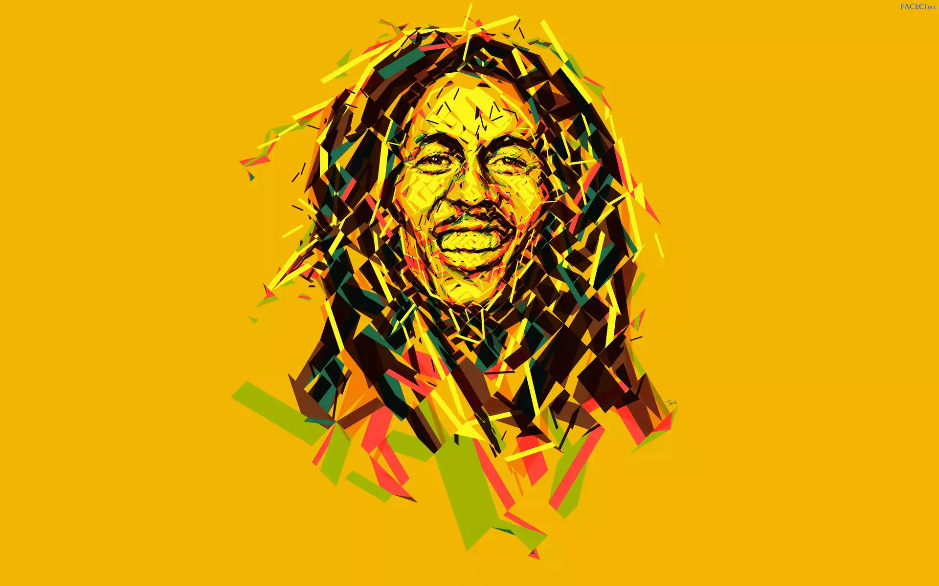 Reggae, Piosenkarz, Bob Marley, Grafika